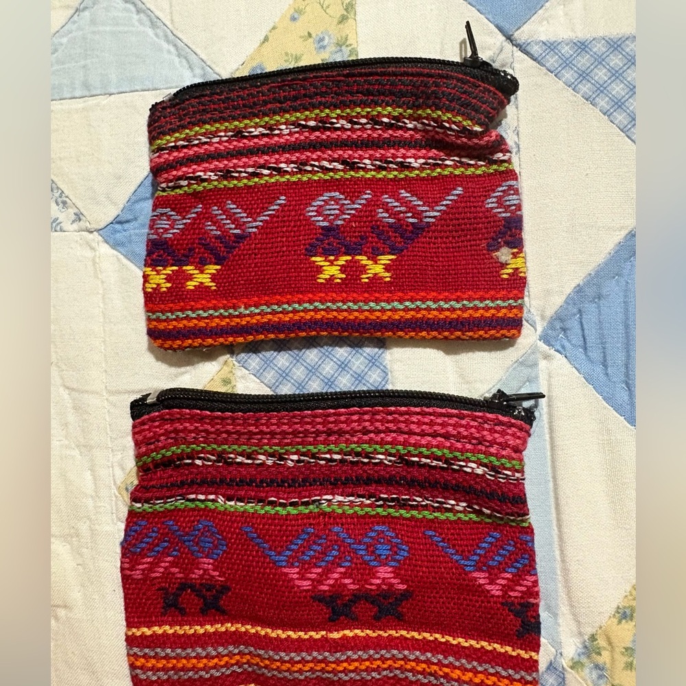 Colorful Woven change pouch